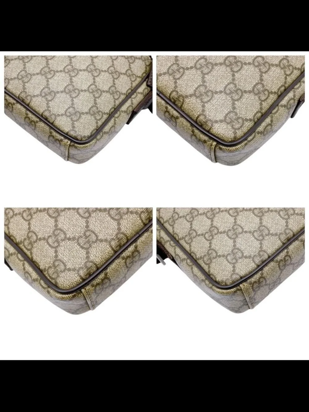 Gucci Beige/Brown GG Supreme Messenger Crossbody